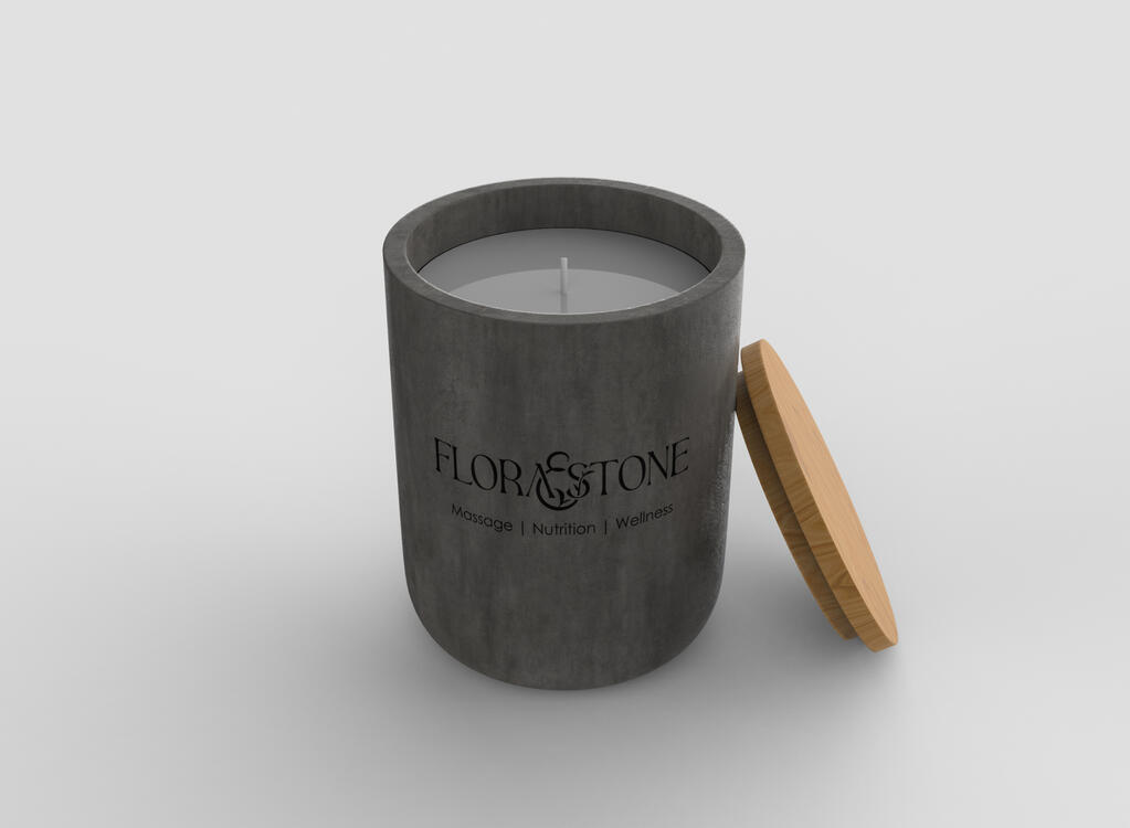 Flora &amp; Stone - Candle Mockup