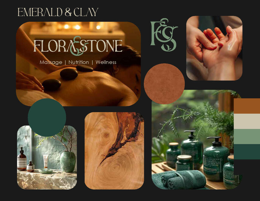 Moodboard - Emerald &amp; Clay